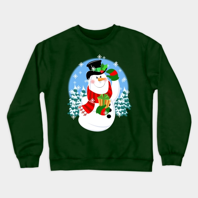 seasons greetings snowman Crewneck Sweatshirt by richhwalsh